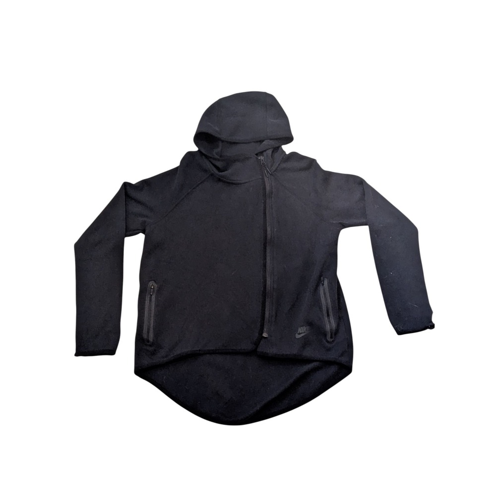 Nike Tech Fleece Women's Small Full Zip Hoodie‎ Black Lightweight Jacket